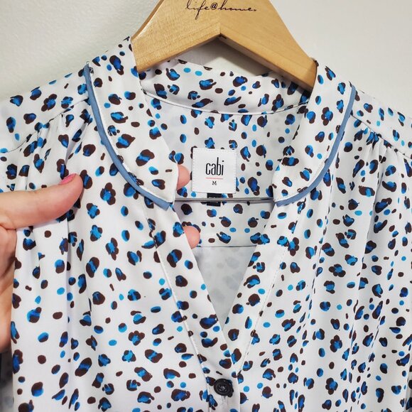 CABI Camilla Sleeveless Button Up Dress Sleeveless Leopard Print Women's Medium - Picture 3 of 14